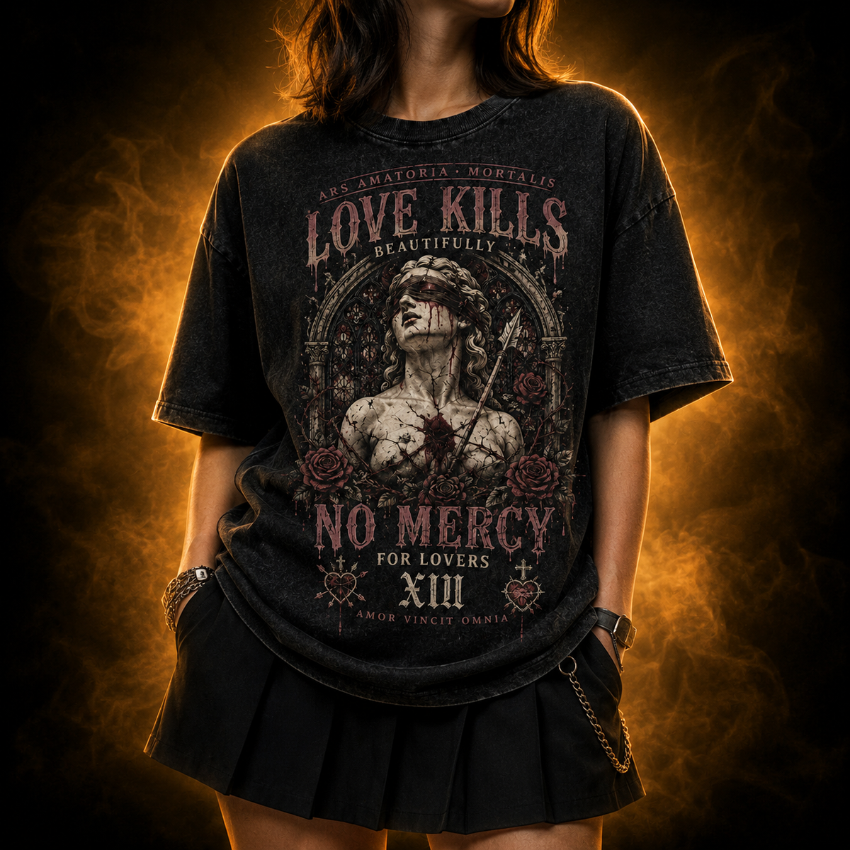 Love Kills Beautifully — No Mercy For Lovers Washed T-Shirt