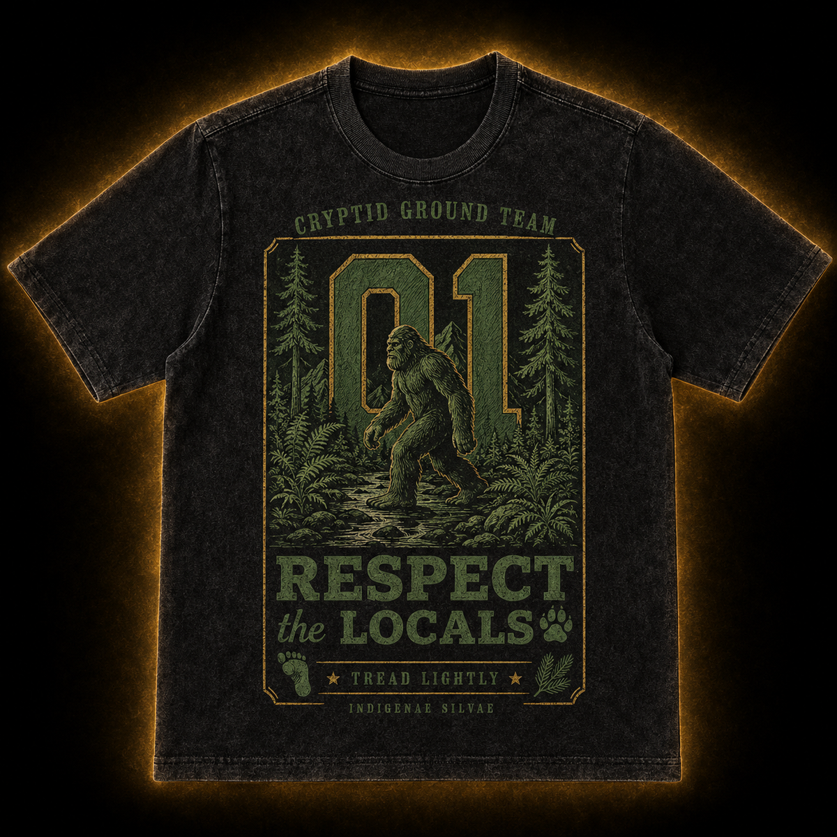 Respect The Locals — Bigfoot Country Washed T-Shirt