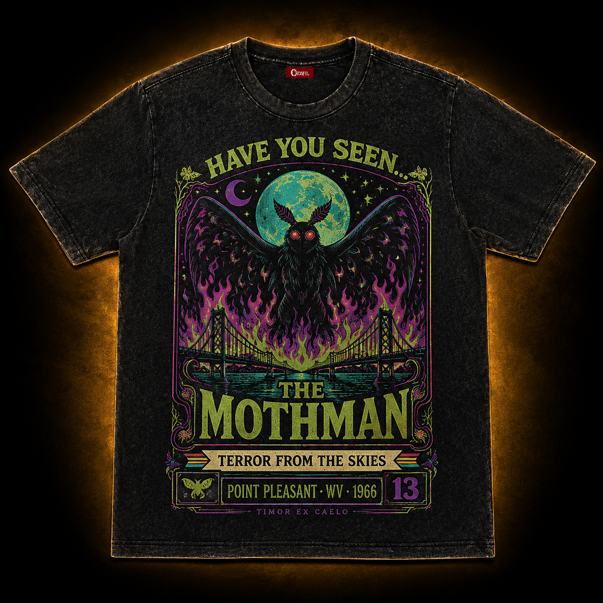 Mothman — Have You Seen Terror From The Skies Washed T-Shirt