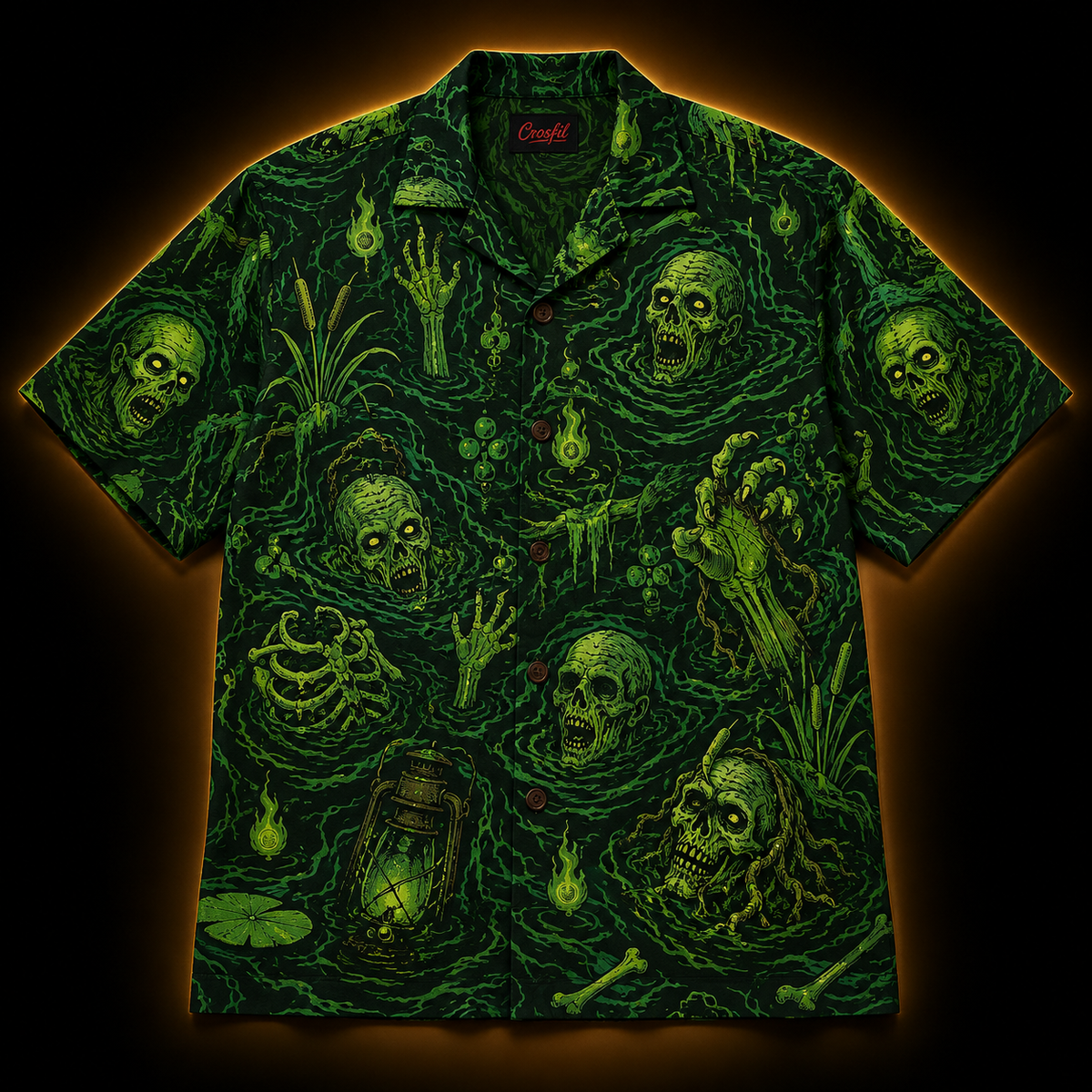 Bog Risen — Swamp Zombie Hawaiian Shirt
