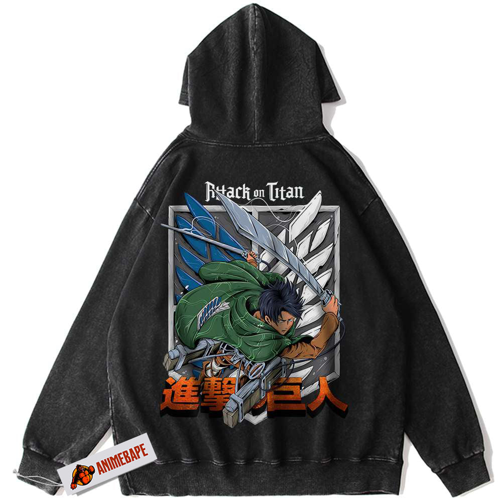 Levi Ackerman Attack On Titan Vintage Hoodie - AOT Anime Hoodie