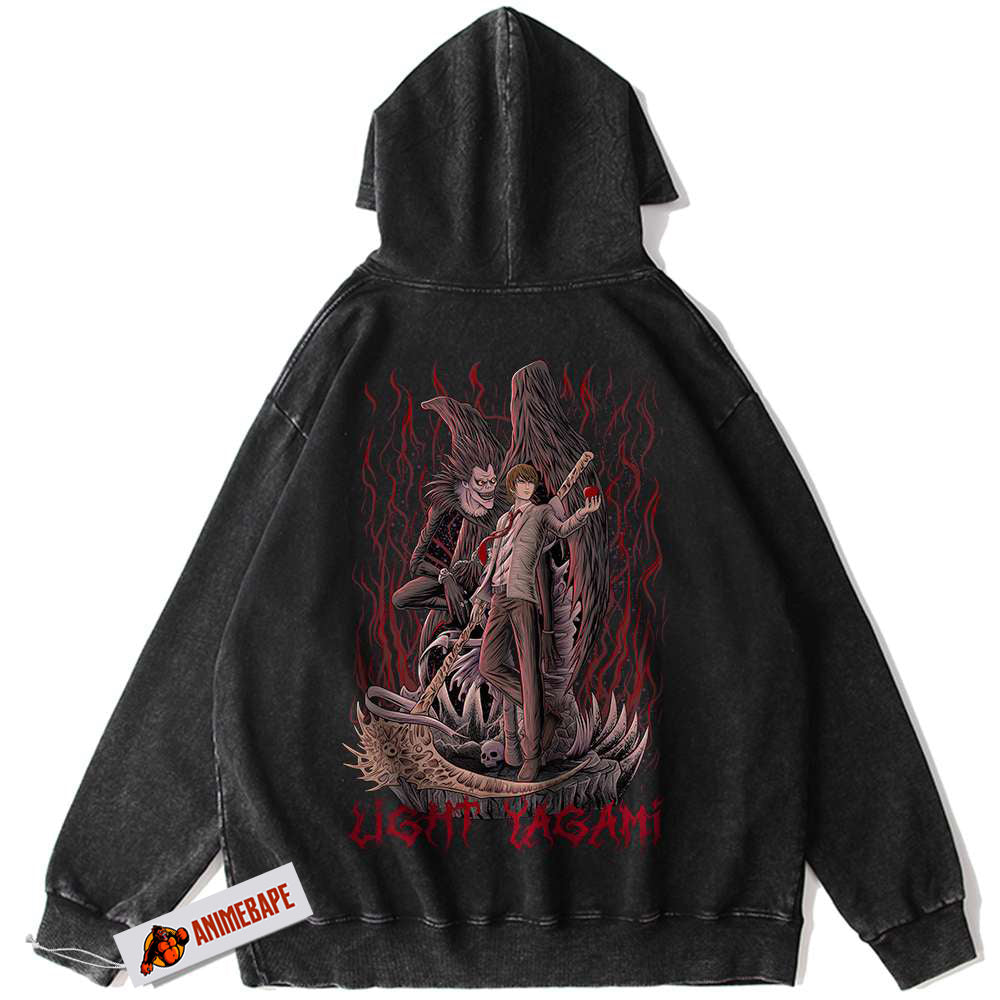 Death Note Light Yagami Ryuk Vintage Anime Hoodie for Men and Women