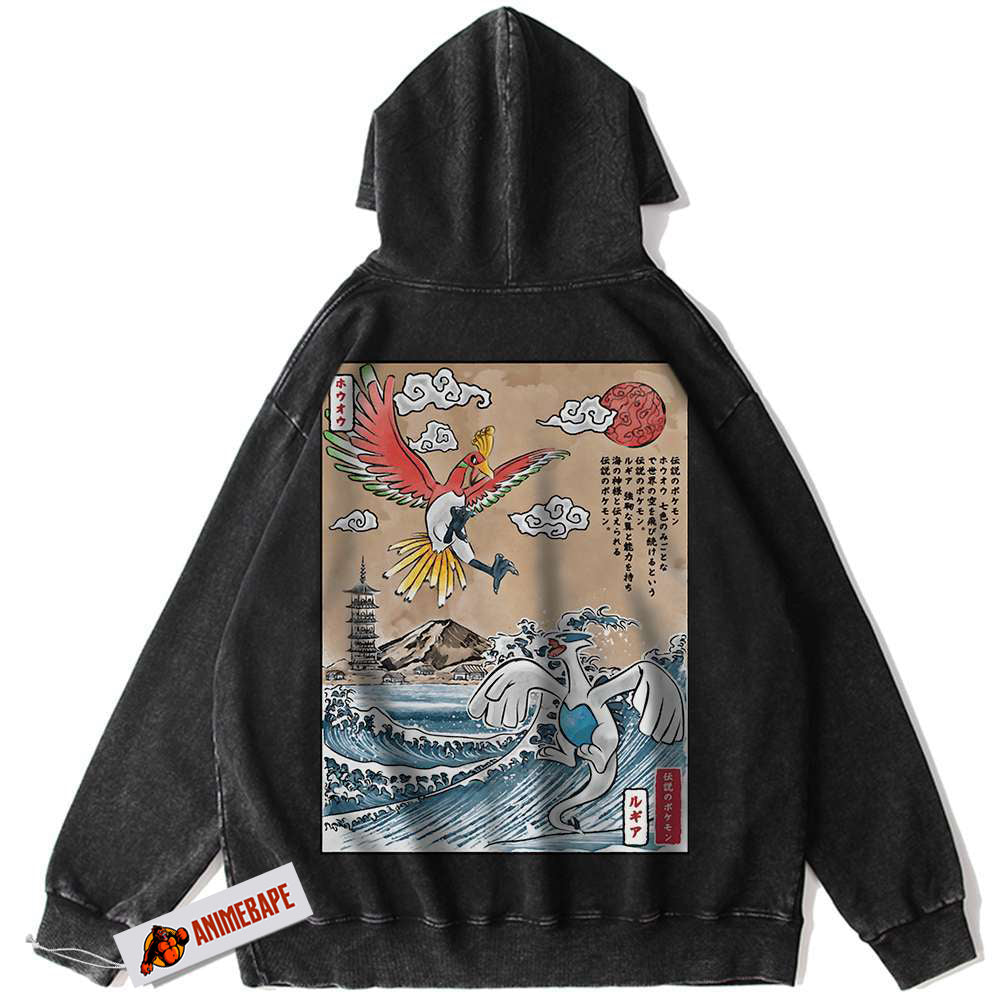 Lugia Ho-oh Vintage Anime Hoodie, Pokemon Hoodie for Fans