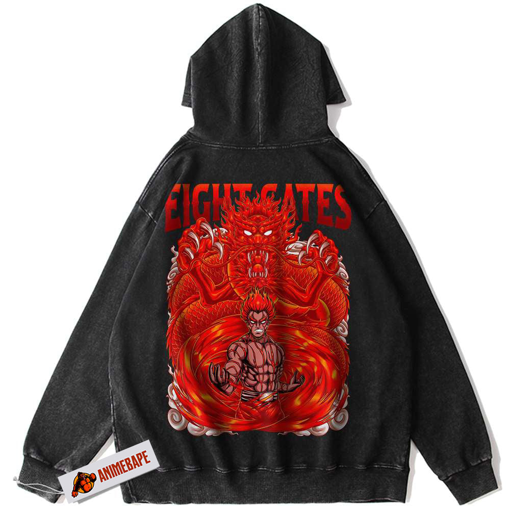 Might Guy Naruto Anime Vintage Hoodie for Men and Women