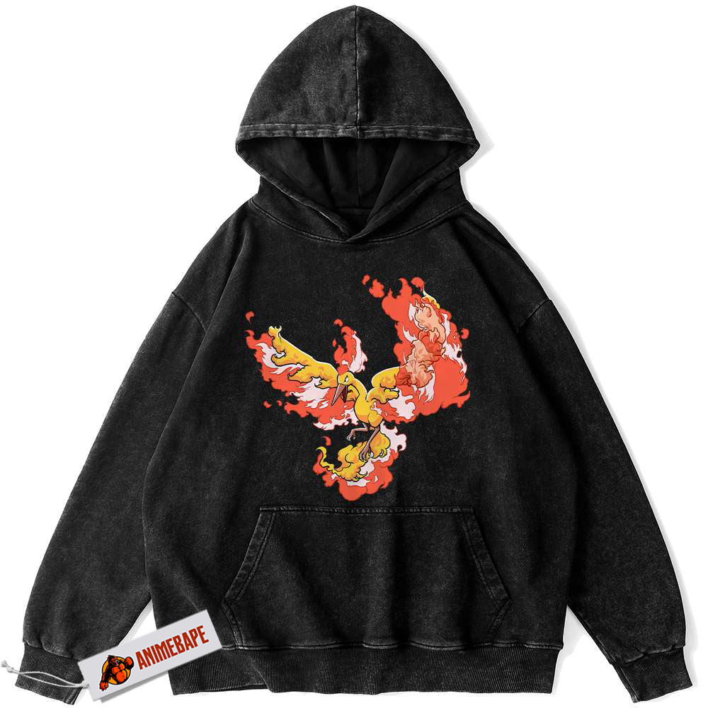 Moltres Pokemon Hoodie Vintage Design, Anime PKM Hoodie