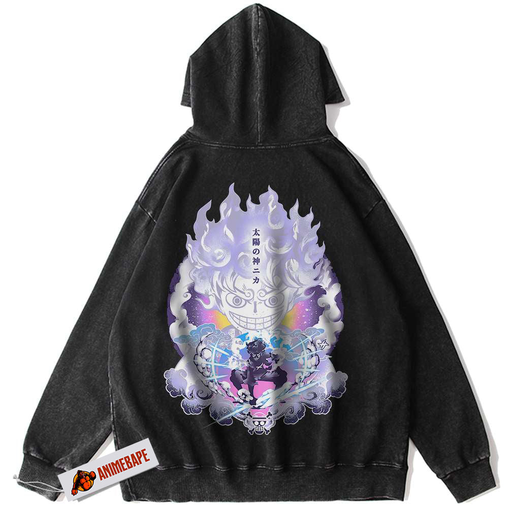 One Piece Monkey D Luffy Vintage Anime Hoodie for Fans