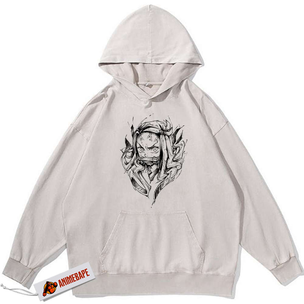 Demon Slayer Nezuko Kamado Vintage Hoodie for Anime Fans