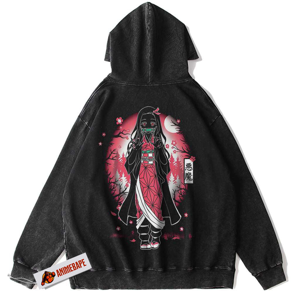 Demon Slayer Nezuko Kamado Vintage Hoodie for Anime Fans