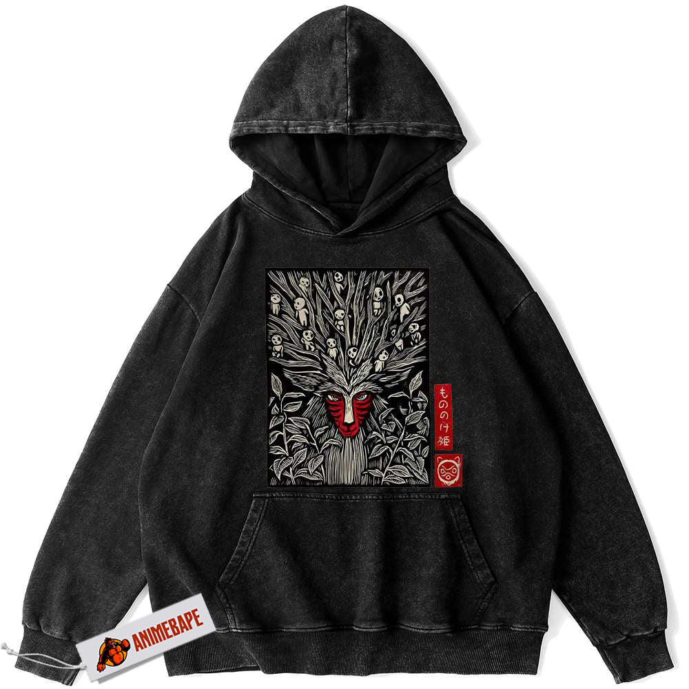 Princess Mononoke Anime Hoodie, Vintage Studio Ghibli Hoodie
