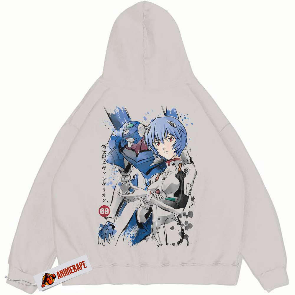Neon Genesis Evangelion Rei Ayanami Vintage Hoodie, Anime Hoodie