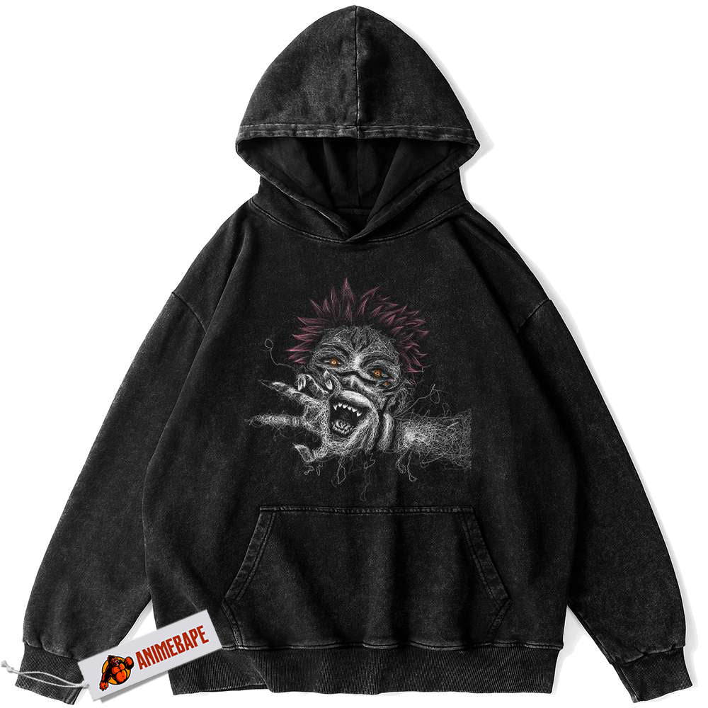 Ryomen Sukuna Jujutsu Kaisen Vintage Hoodie for Anime Fans