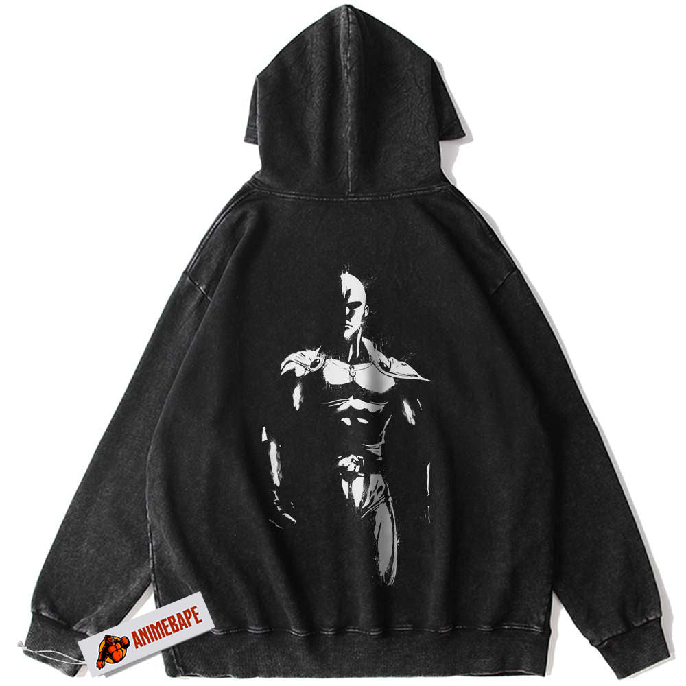 Saitama One Punch Man Anime Vintage Hoodie for Men and Women